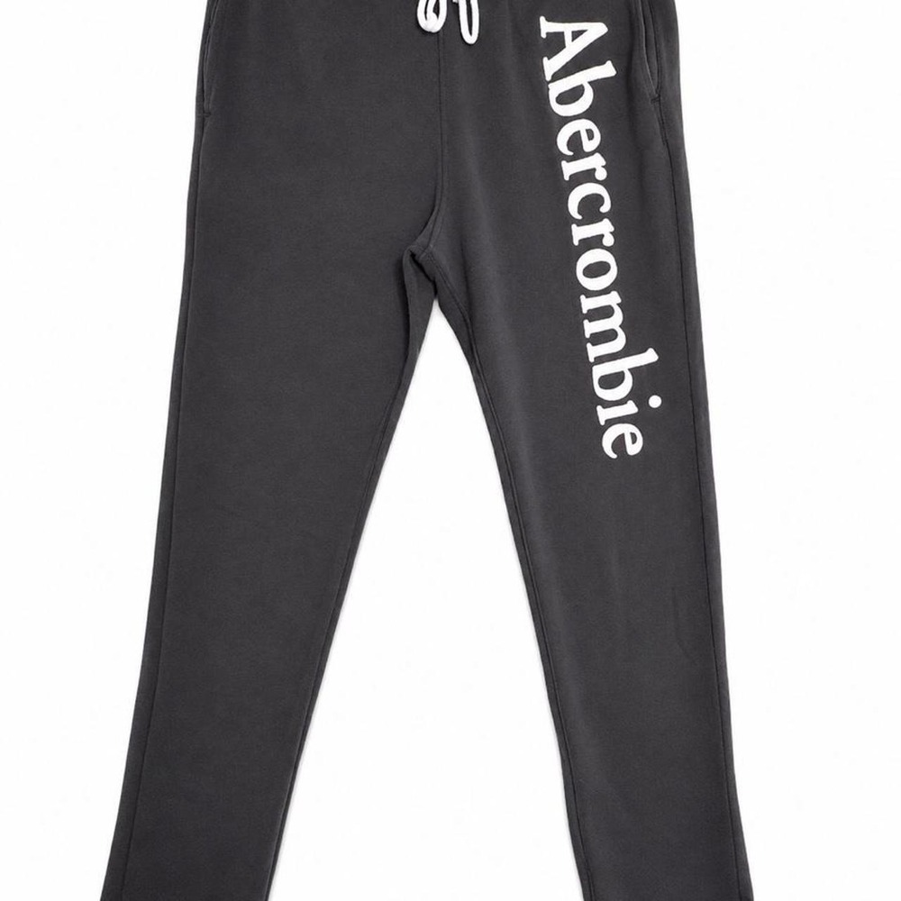 Abercrombie & Fitch Womens Logo Sweatpants Charcoal Grey Joggers Small